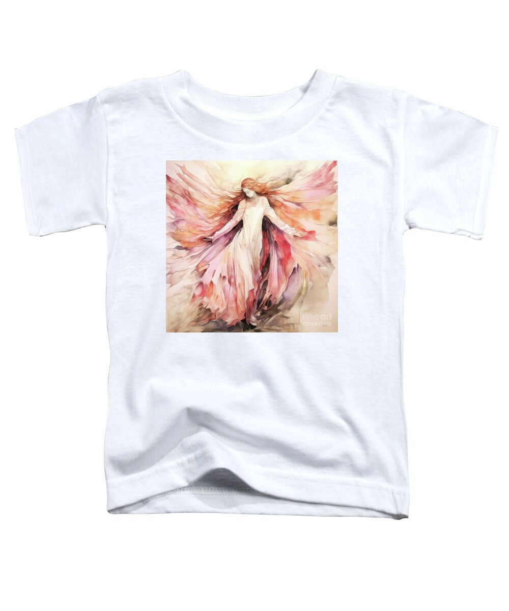Angel Toddler T-Shirt featuring the painting The Angel Of Harmony by Tina LeCour
