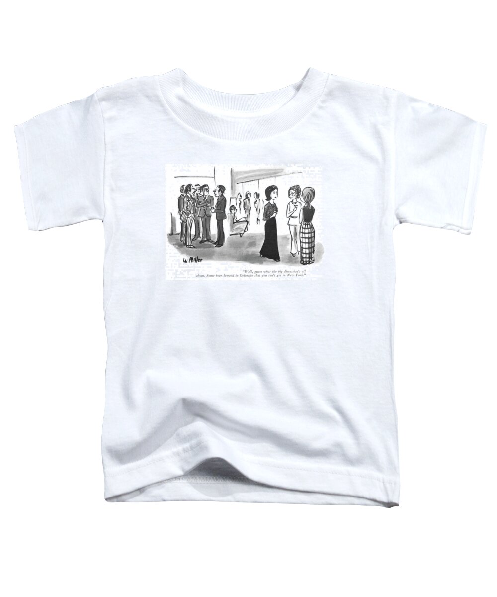 well Toddler T-Shirt featuring the drawing The Big Discussion by Warren Miller