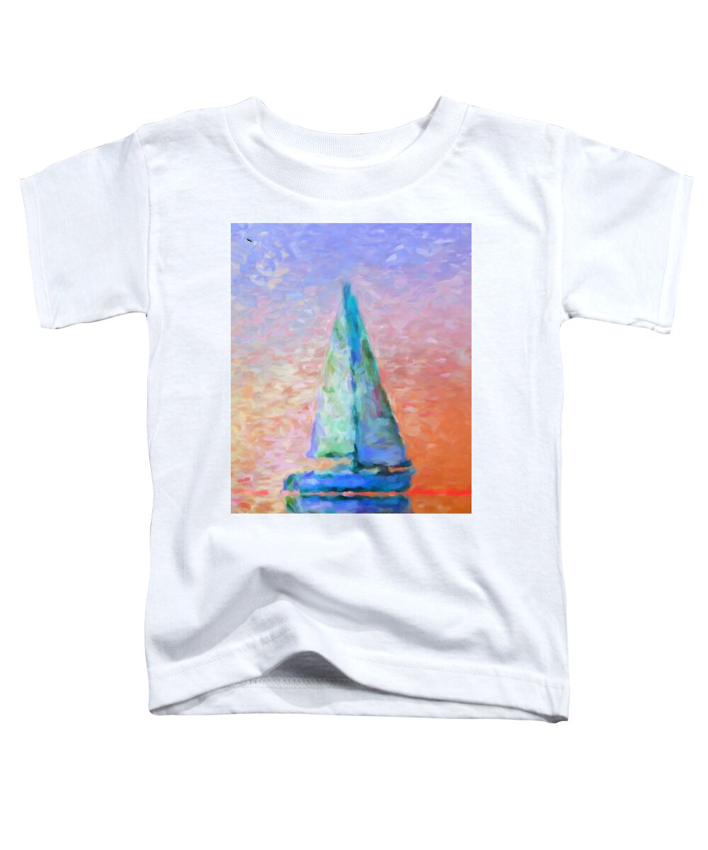 Nautical Toddler T-Shirt featuring the painting The Daring by Trask Ferrero