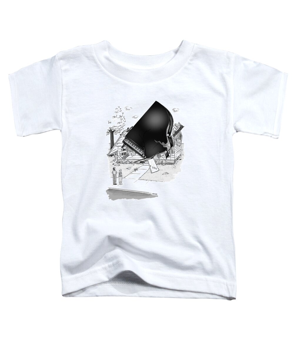 Cctk Toddler T-Shirt featuring the drawing The Piano's In Tune by Teresa Burns Parkhurst