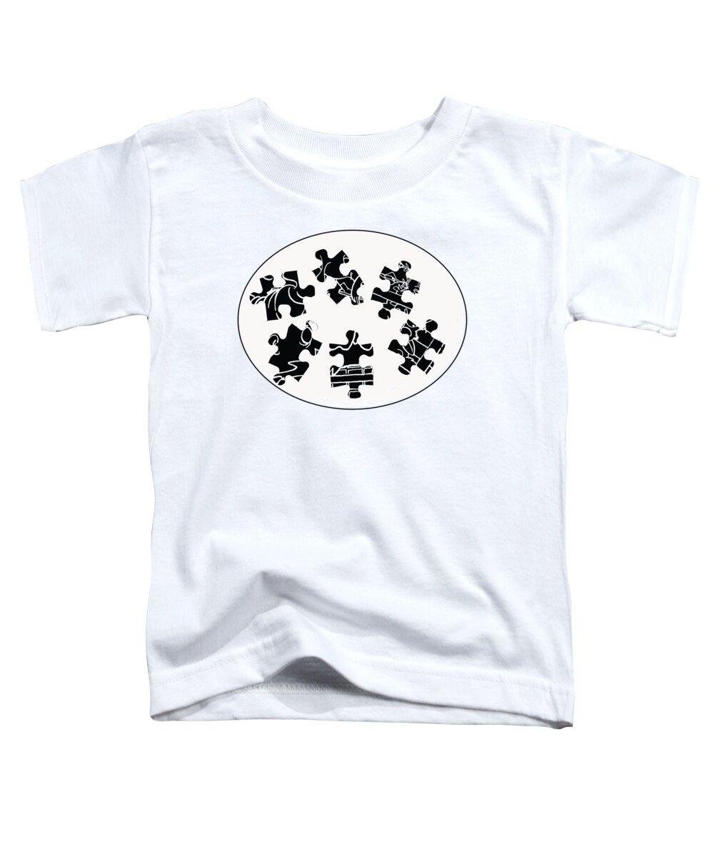 Puzzle Toddler T-Shirt featuring the digital art The Puzzle by Tom Conway