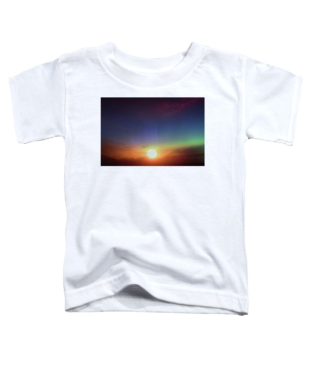 Landscape Toddler T-Shirt featuring the photograph The Start Of A Magical Night by Johanna Hurmerinta
