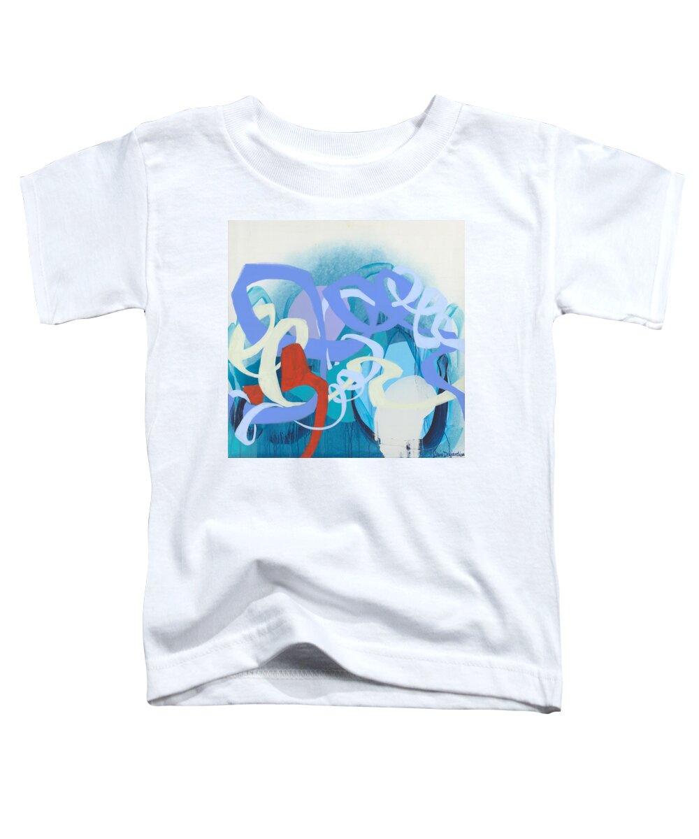 Abstract Toddler T-Shirt featuring the painting The Things We Knew by Claire Desjardins