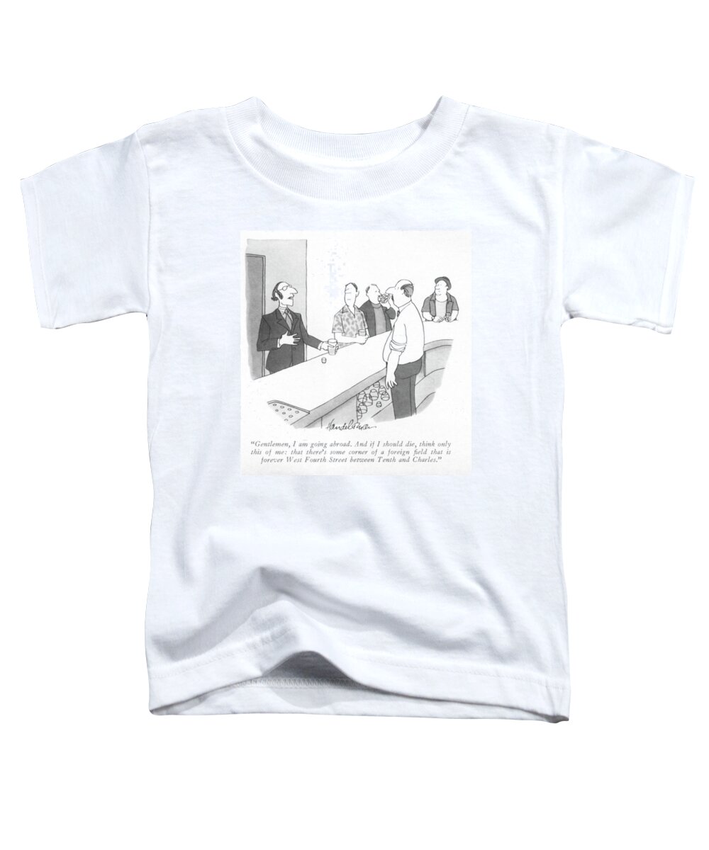 gentlemen Toddler T-Shirt featuring the drawing Think Only This Of Me by JB Handelsman