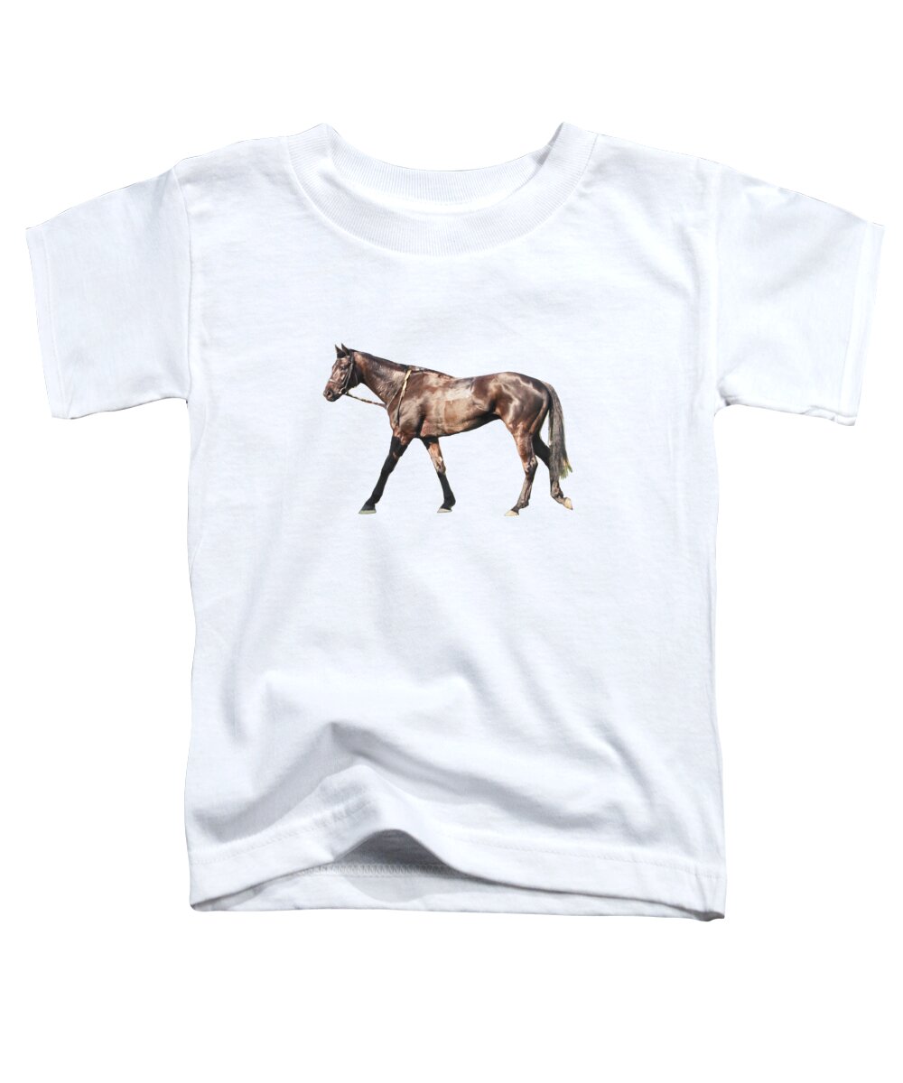 Horse Toddler T-Shirt featuring the photograph Thoroughbred Racehorse by Tom Conway