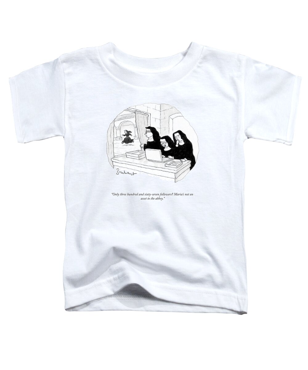 A25370 Toddler T-Shirt featuring the drawing Three Hundred And Sixty Seven Followers by David Borchart