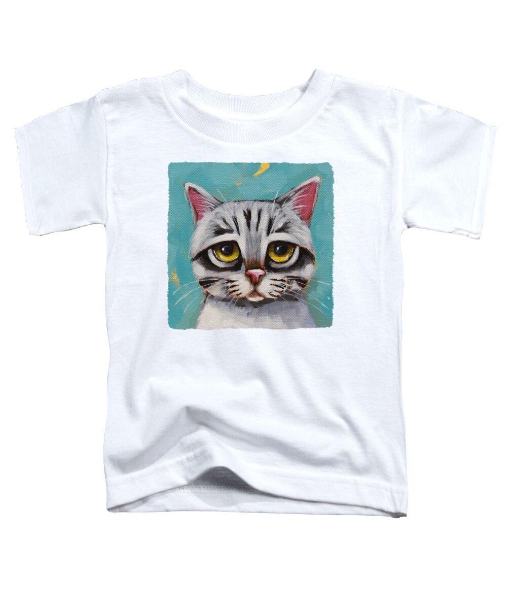 Cat Toddler T-Shirt featuring the painting Tinker by Lucia Stewart