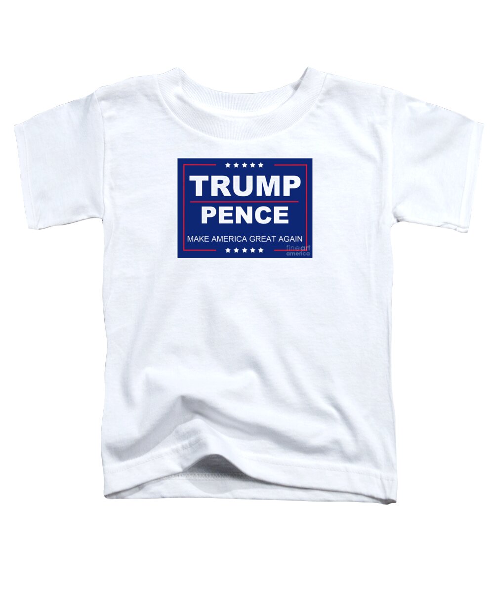 Trump Toddler T-Shirt featuring the photograph Trump Pence Political sign by Action