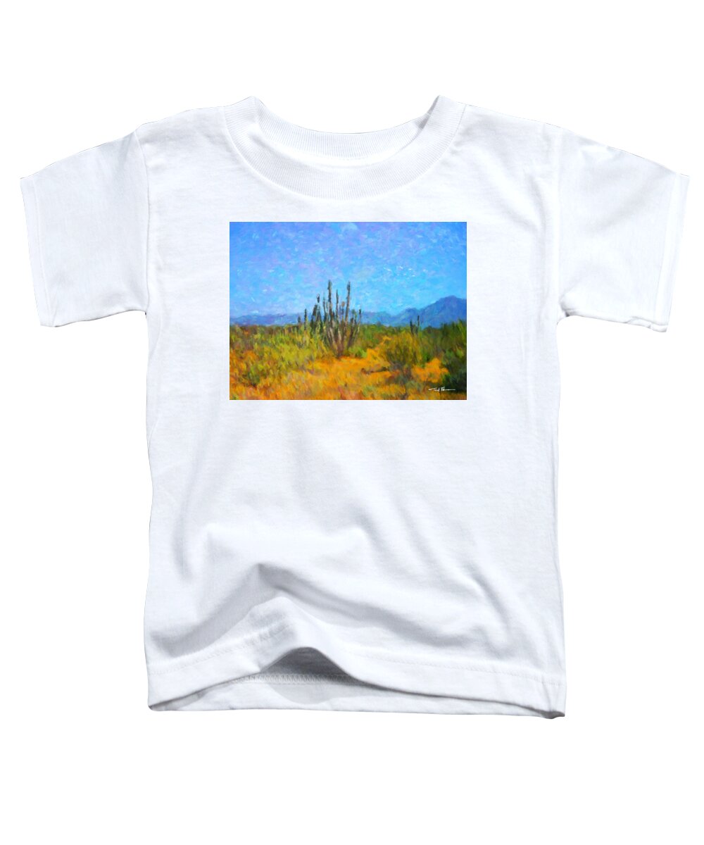 Tucson Arizona Toddler T-Shirt featuring the painting Tucson Arizona by Trask Ferrero