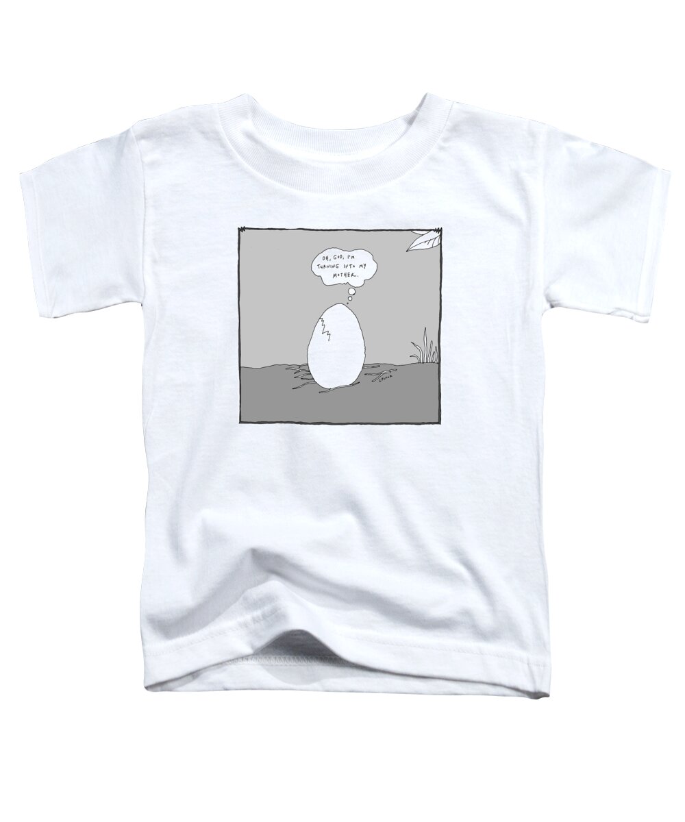 Oh Toddler T-Shirt featuring the drawing Turning Into My Mother by Liana Finck