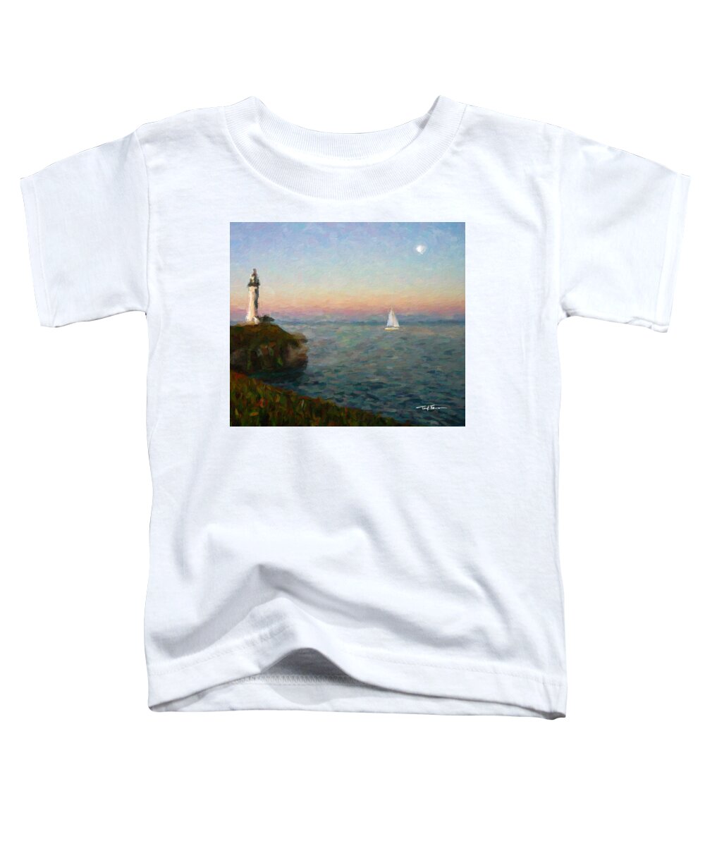  Landscape Toddler T-Shirt featuring the painting Underway by Trask Ferrero