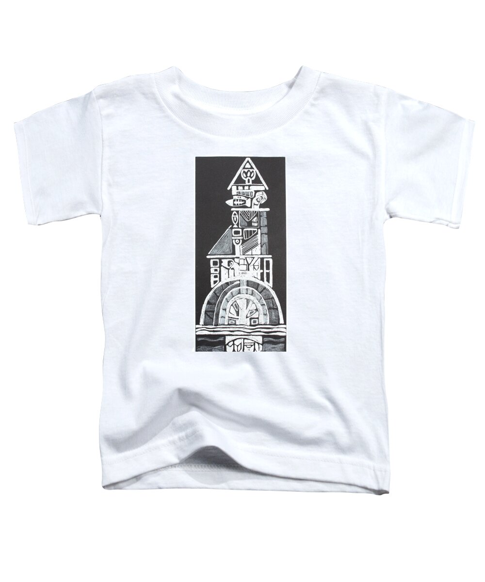 Russian Artists New Wave Toddler T-Shirt featuring the drawing Voyage by Tatiana Koltachikhina