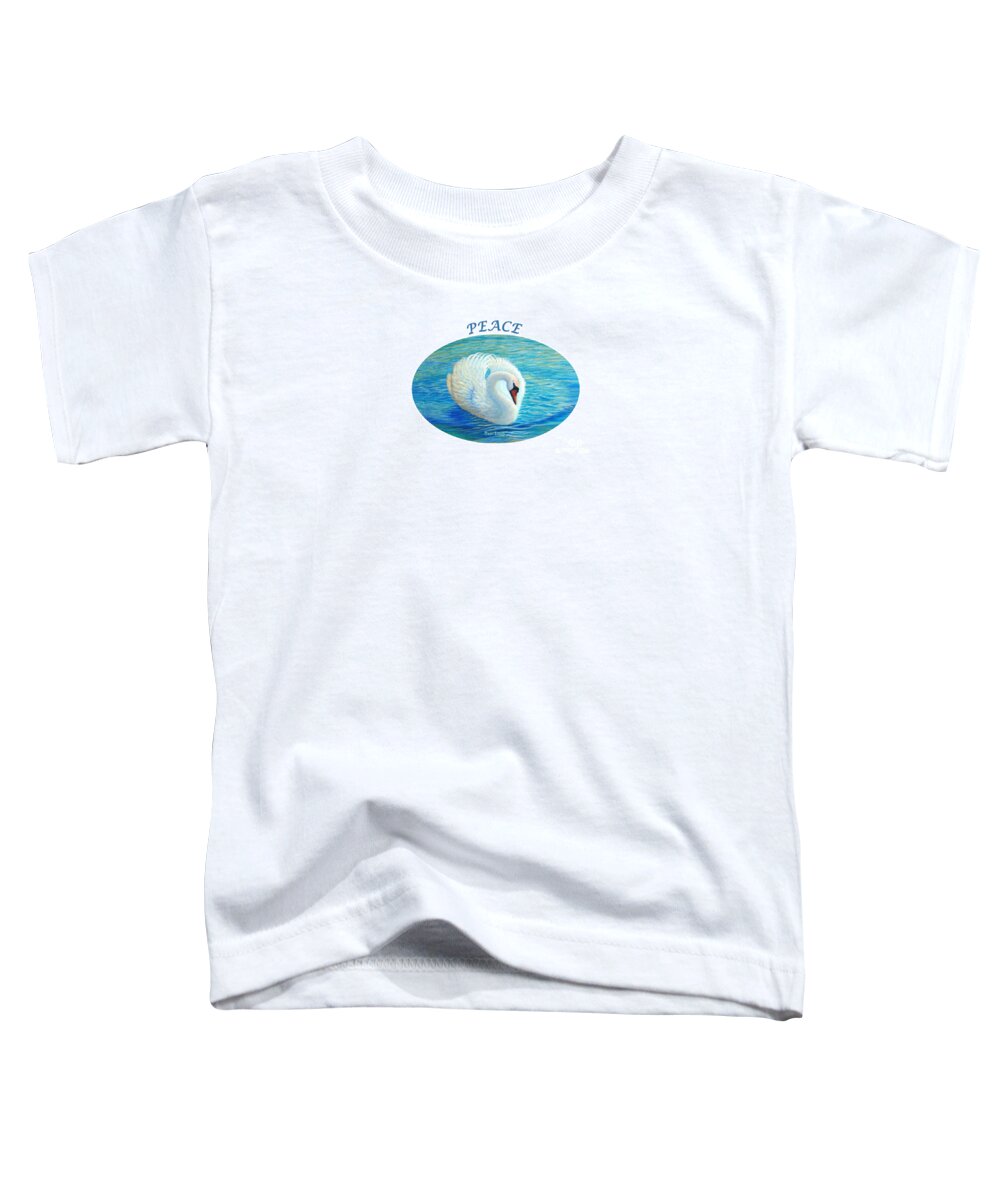 Water Toddler T-Shirt featuring the painting Water Dance Oval - Peace by Sarah Irland