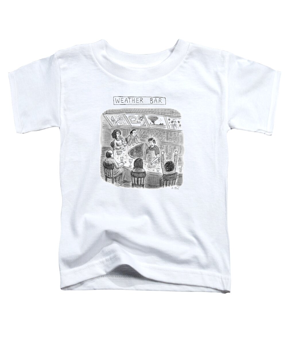  Weather Bar Toddler T-Shirt featuring the drawing Weather Bar by Roz Chast