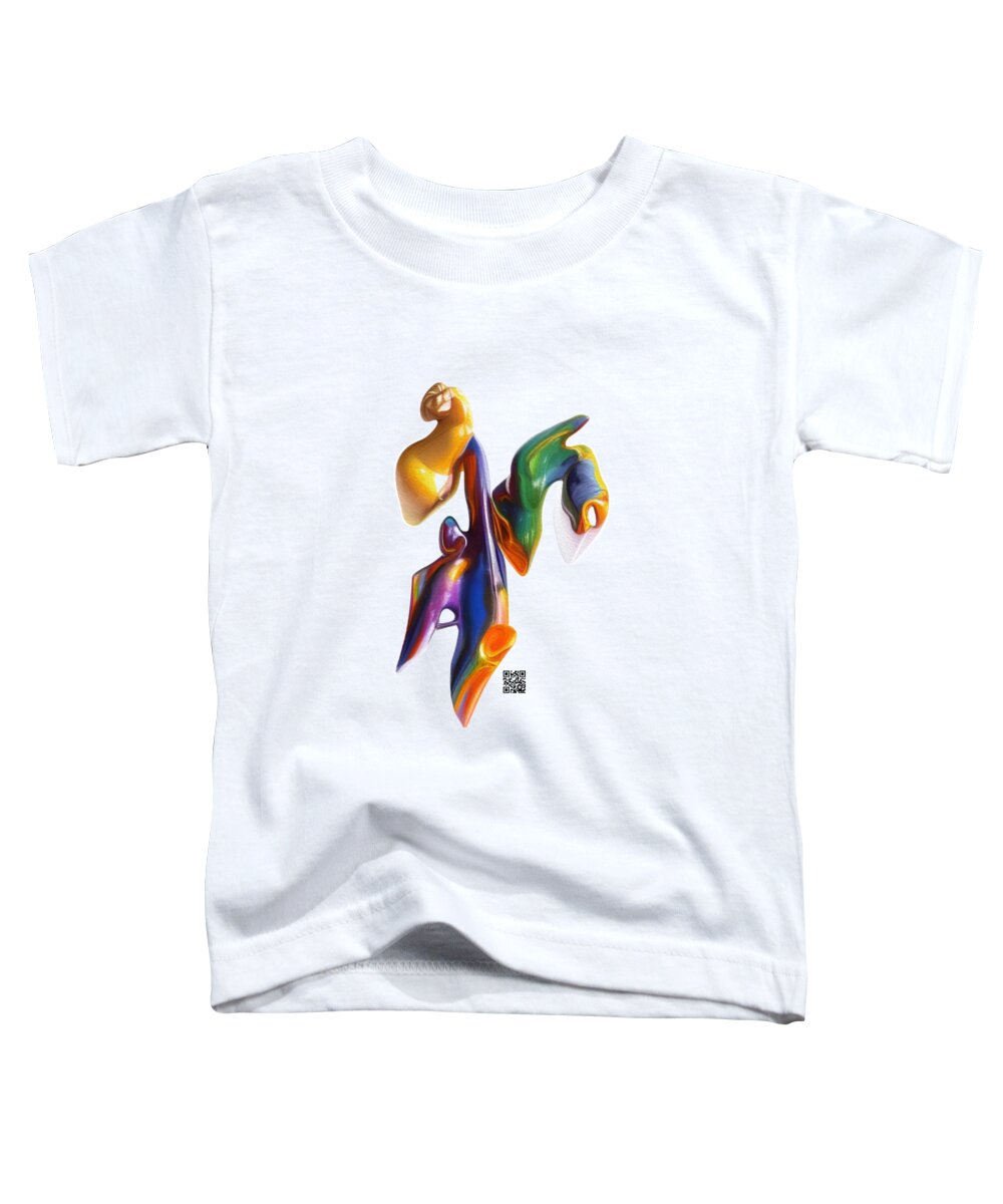 Abstract Toddler T-Shirt featuring the digital art What are You Doing? by Rafael Salazar