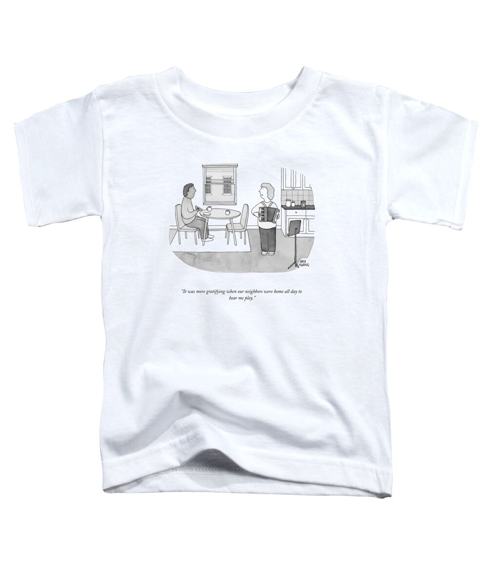 A25235 Toddler T-Shirt featuring the drawing When Our Neighbors Were Home by Amy Hwang