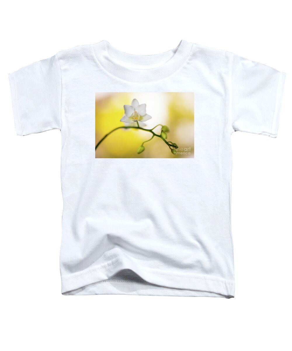 Background Toddler T-Shirt featuring the photograph White Orchid Flower by Raul Rodriguez