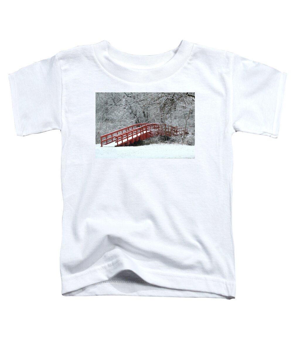 Red Toddler T-Shirt featuring the photograph Winter Solitude by Lens Art Photography By Larry Trager