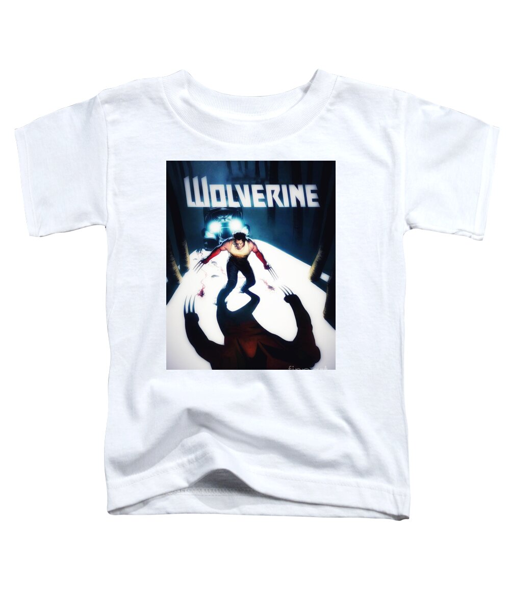 Wolverine Toddler T-Shirt featuring the digital art Wolverine by HELGE Art Gallery
