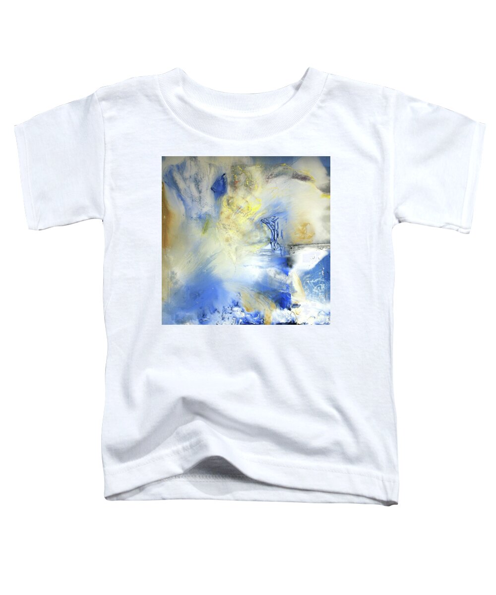 Oil Painting Toddler T-Shirt featuring the painting Women at the Beach with Umbrella by Todd Krasovetz