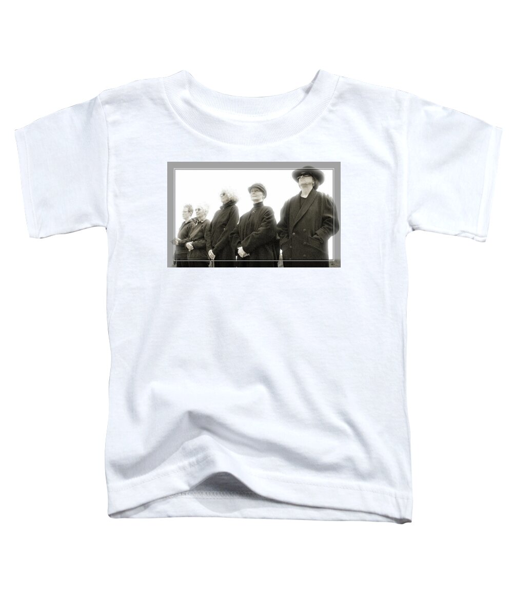 Women Toddler T-Shirt featuring the photograph Women in Black by Mike Bergen