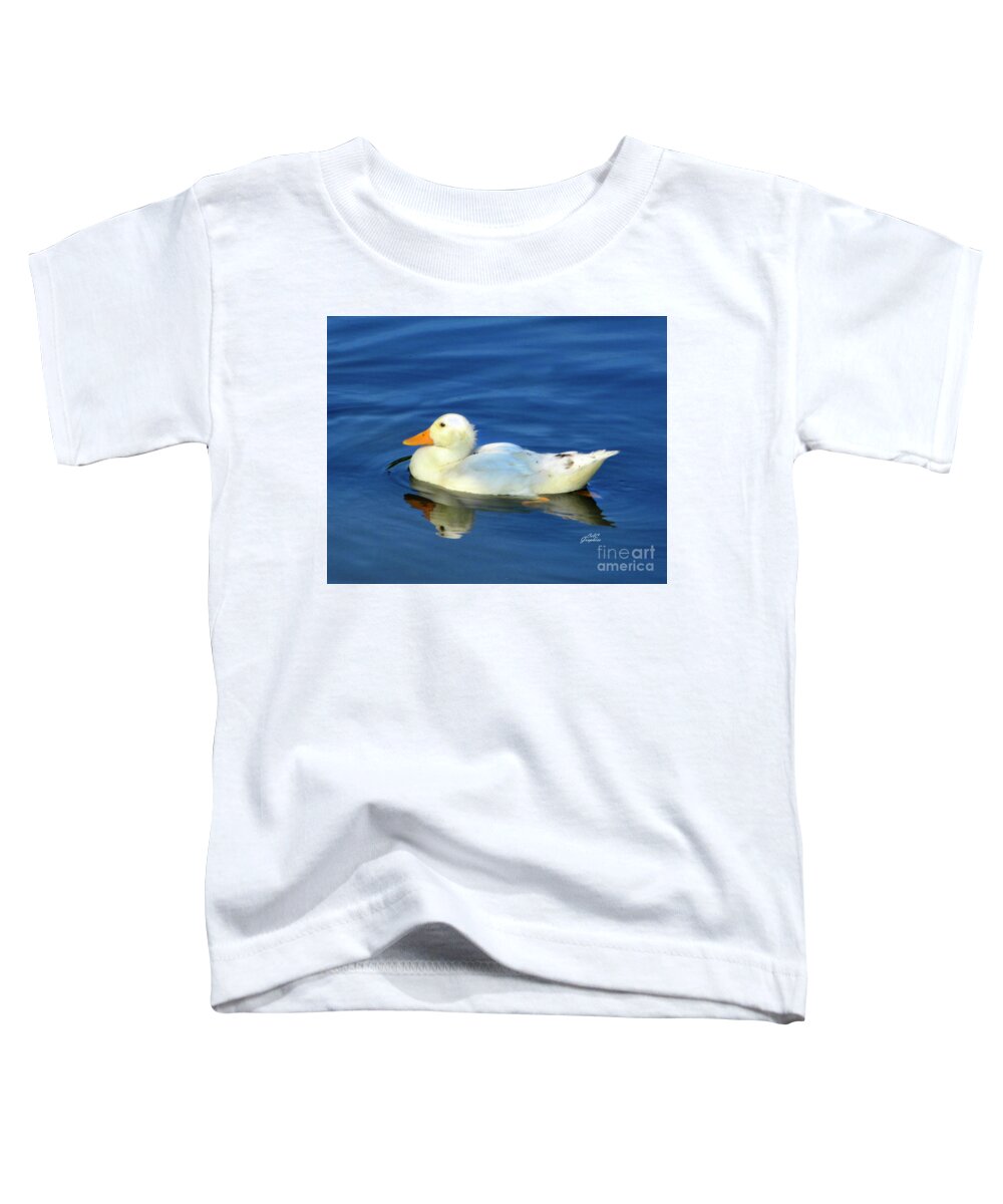Duck Toddler T-Shirt featuring the photograph Yellow Duck by CAC Graphics