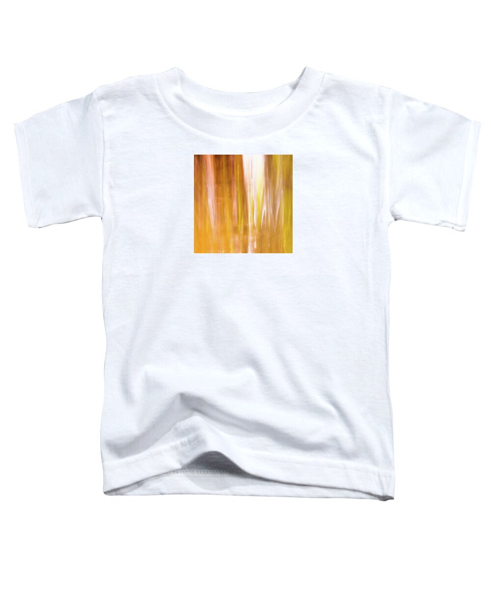 Abstract Toddler T-Shirt featuring the photograph Yellow lights and shades - abstract pattern in motion, imc photo by Cristina Stefan