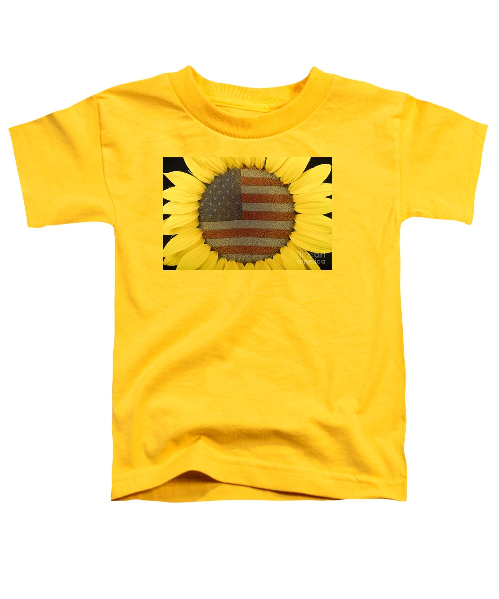 Sunflower Toddler T-Shirt featuring the photograph American Sunflower by James BO Insogna