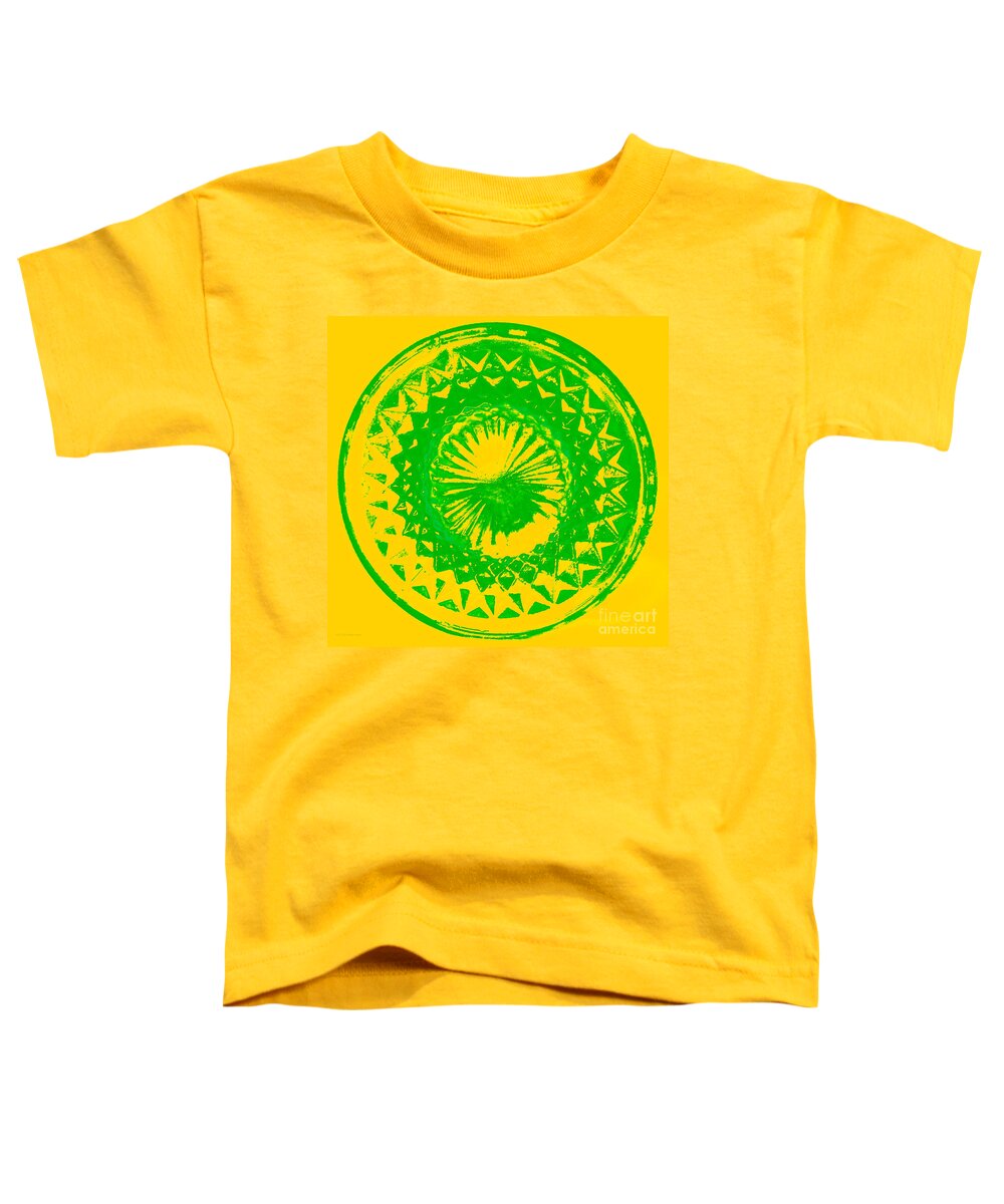 Abstract Toddler T-Shirt featuring the digital art Circle Yellow by Anita Lewis