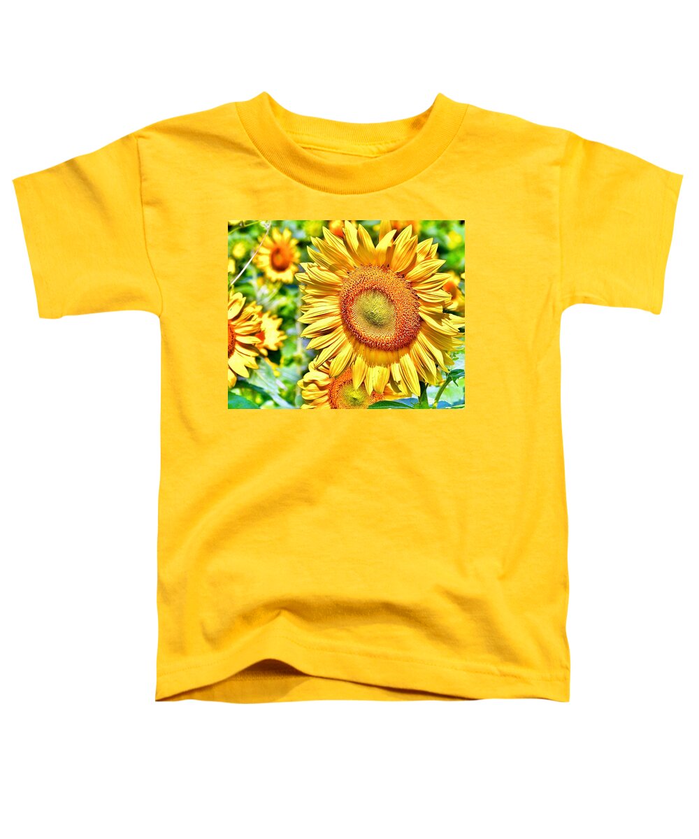 Flower Toddler T-Shirt featuring the photograph Glorious Sunflowers by Kim Bemis