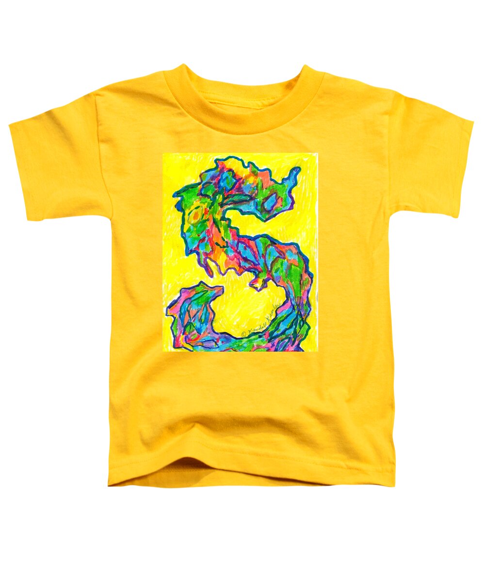 S Toddler T-Shirt featuring the drawing Saucy S by Kendall Kessler