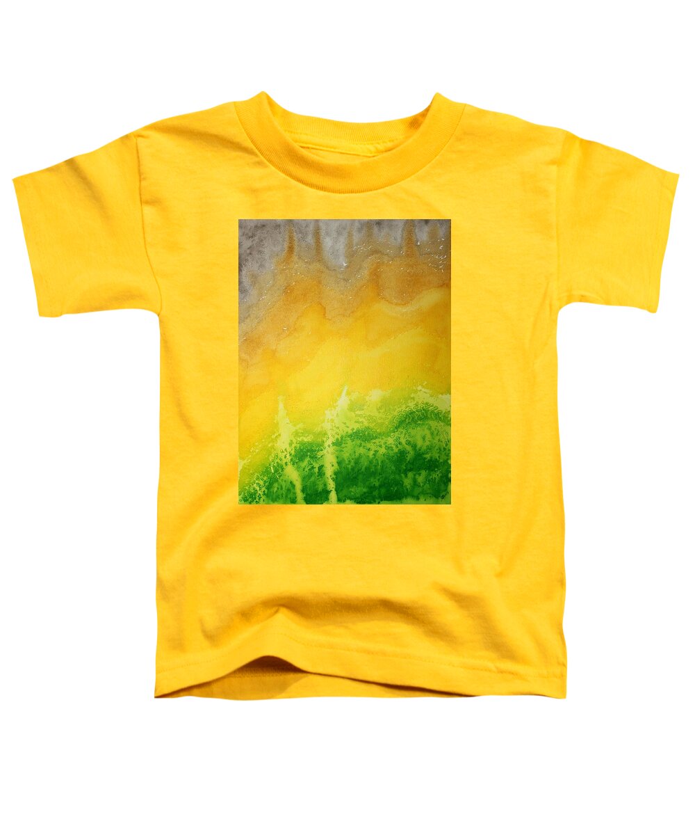 Mesa Toddler T-Shirt featuring the painting Stormy Mesa original painting by Sol Luckman