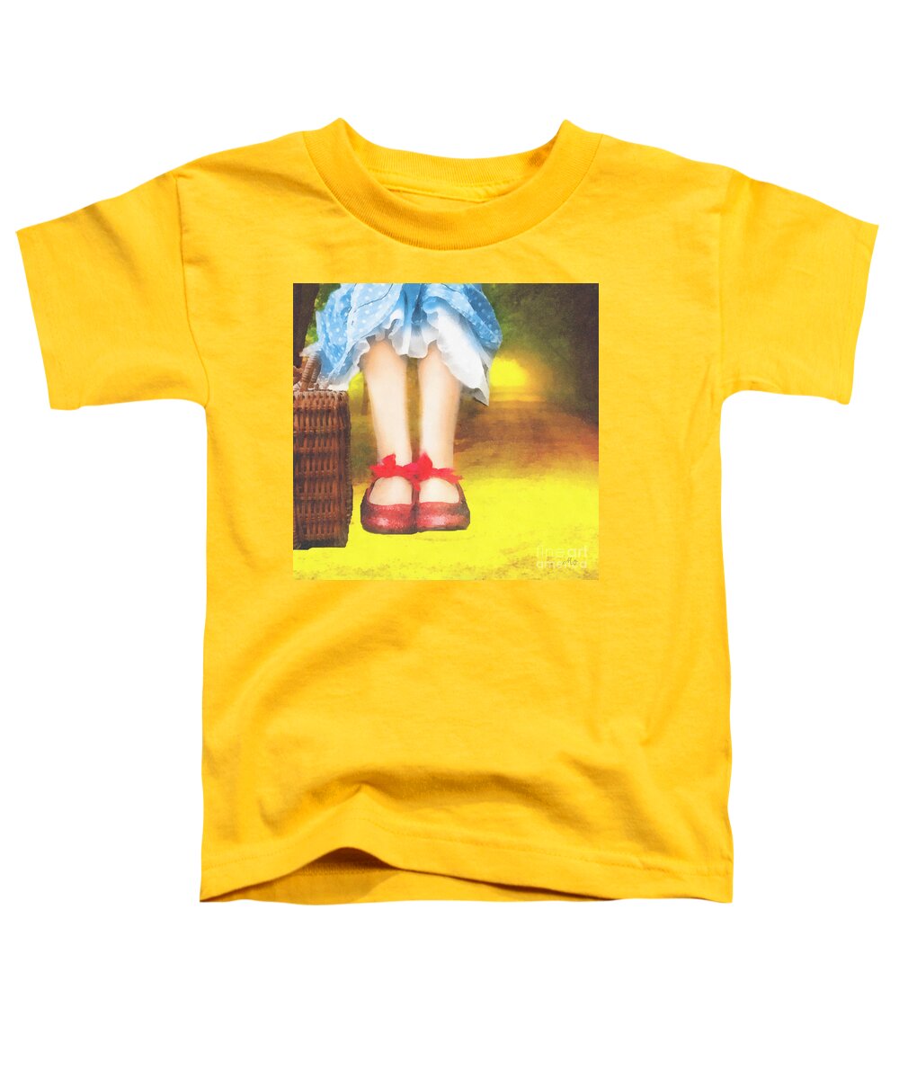 Taking Yellow Path Toddler T-Shirt featuring the painting Taking Yellow Path by Mo T