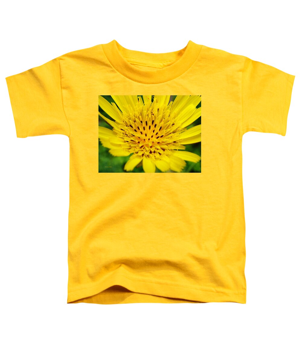 Flowers Toddler T-Shirt featuring the photograph Yellow Salsify Flower by Christina Rollo