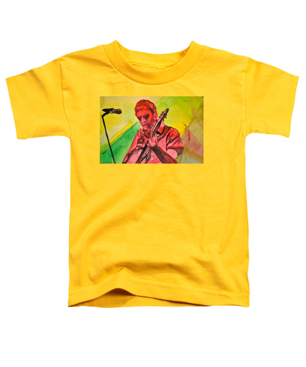 Umphrey's Mcgee Toddler T-Shirt featuring the painting Melody in Red by Patricia Arroyo