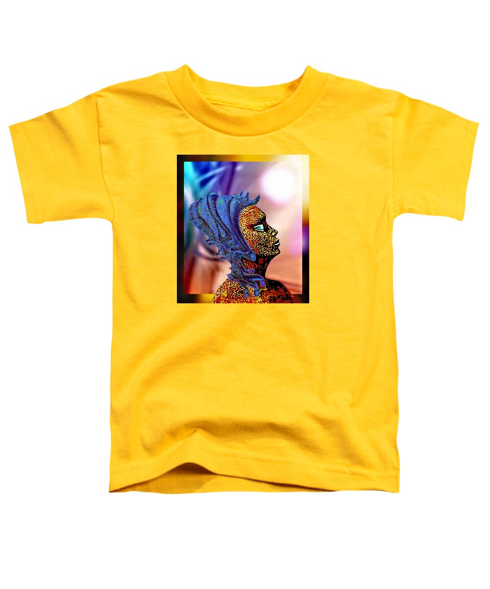 Portrait Toddler T-Shirt featuring the painting Alien Portrait #1 by Hartmut Jager