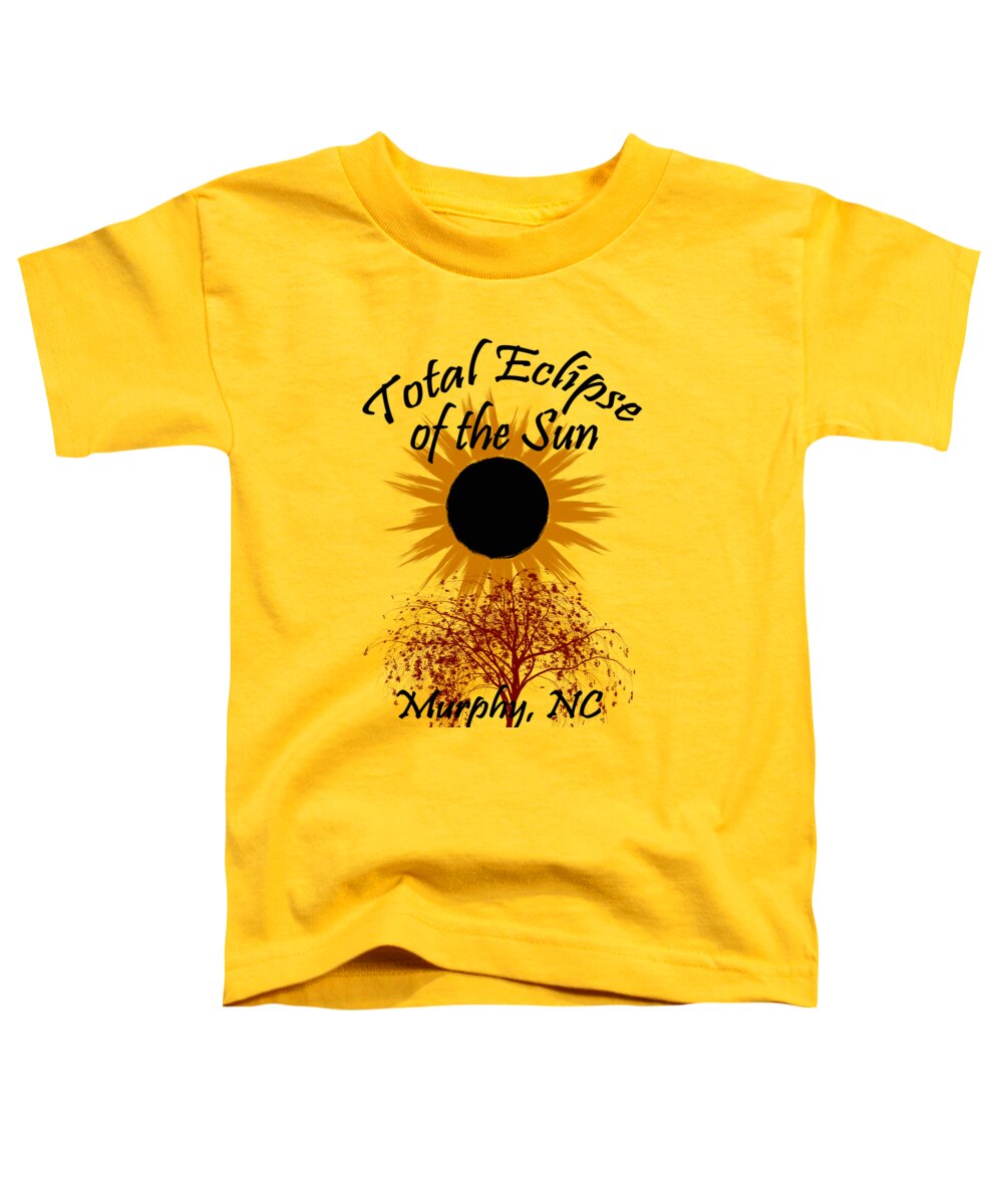 Total Toddler T-Shirt featuring the digital art Total Eclipse T-shirt Art Murphy NC by Debra and Dave Vanderlaan