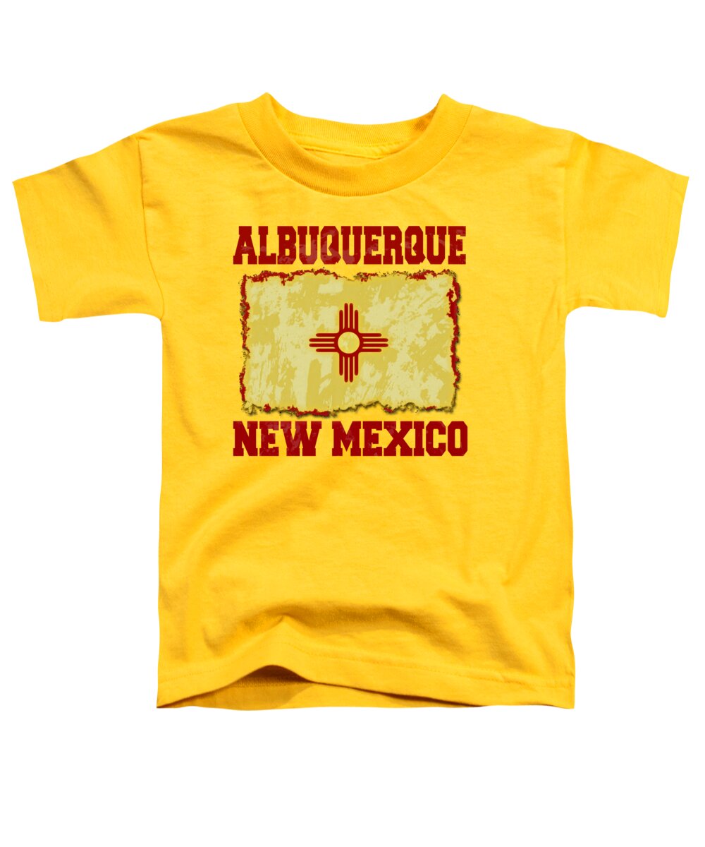 Albuquerque Toddler T-Shirt featuring the digital art Albuquerque New Mexico by David G Paul