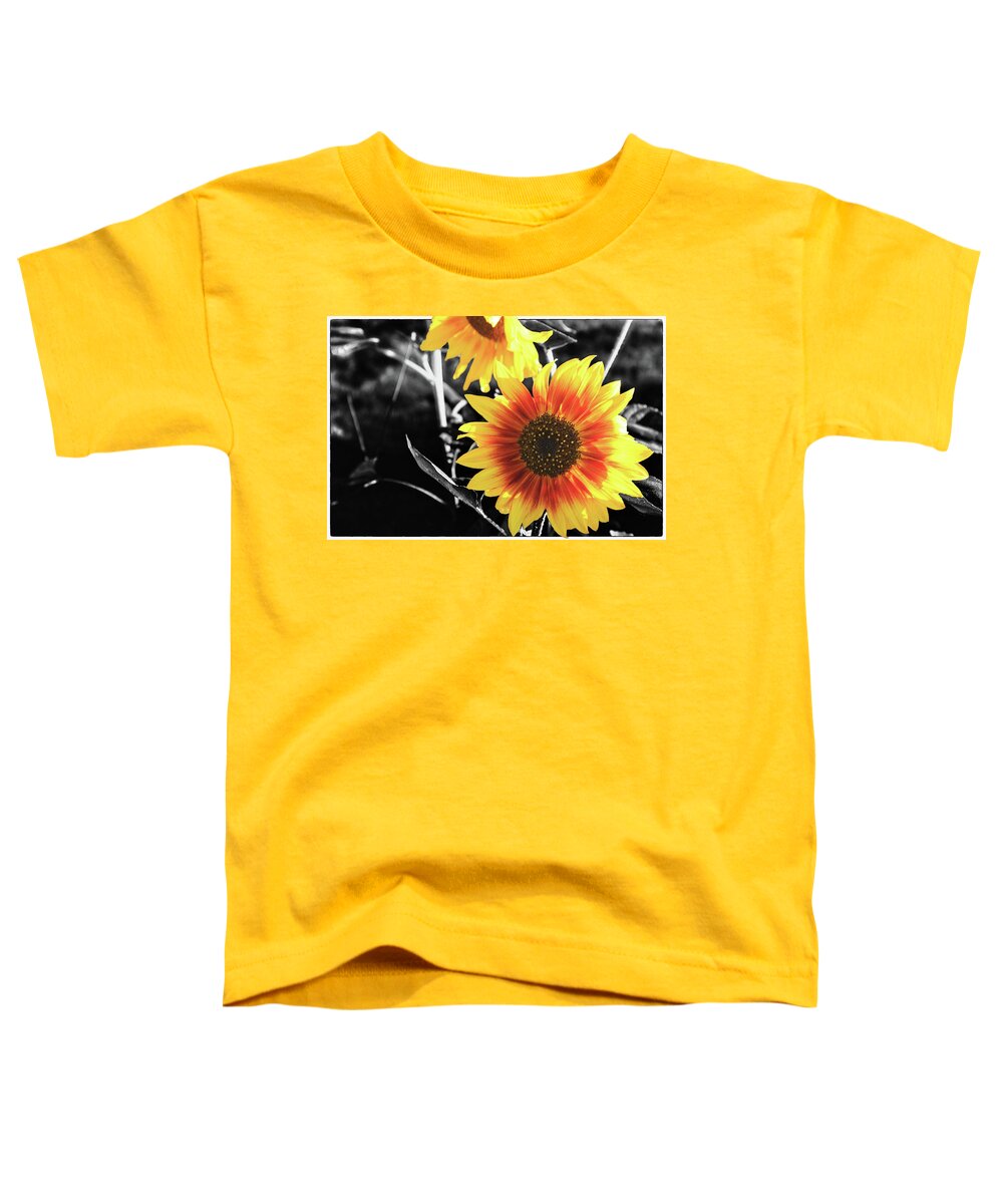 Sunflower Toddler T-Shirt featuring the photograph Back-lit Brilliance by April Burton