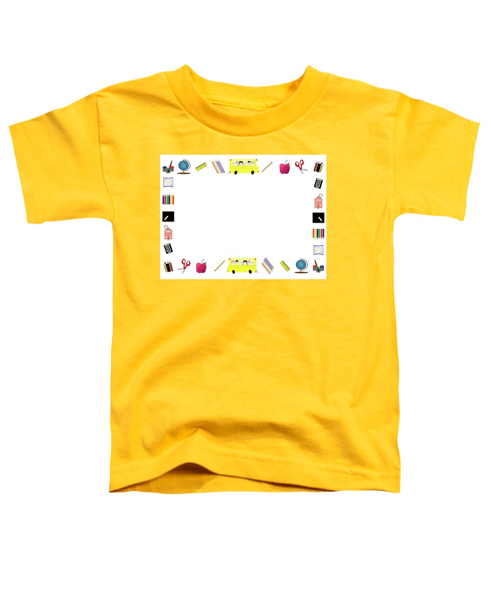 Borde Toddler T-Shirt featuring the photograph Back to School border or frame by Karen Foley