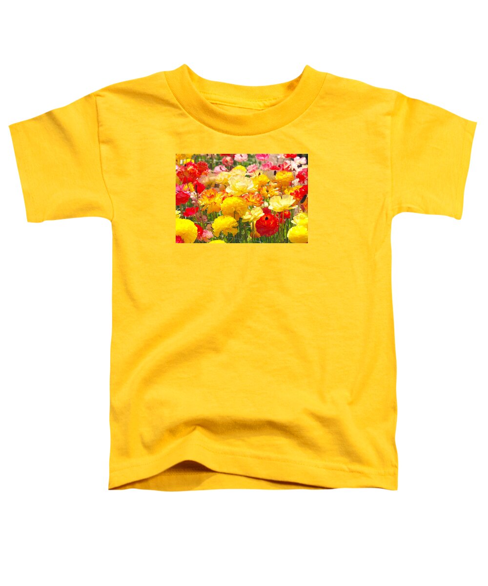 Flowers Toddler T-Shirt featuring the photograph Bed of Flowers by Sandra Lee Scott