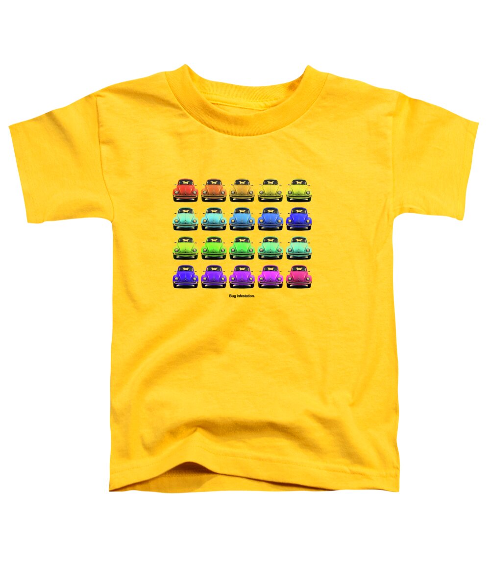 Volkswagen Beetle Toddler T-Shirt featuring the photograph Bug infestation. by Mark Rogan