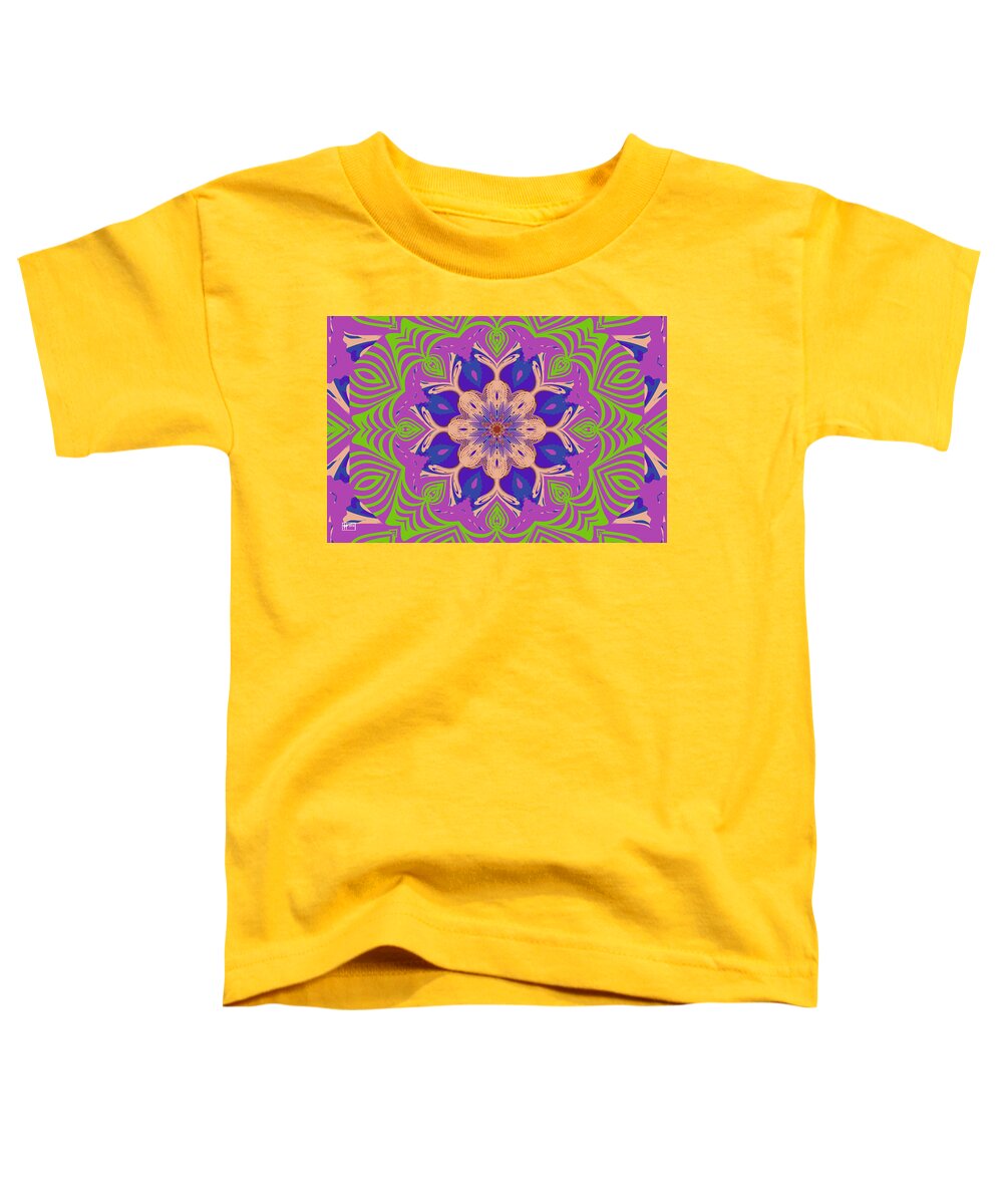 Abstract Toddler T-Shirt featuring the digital art Cambria Festival Flower by Jim Pavelle