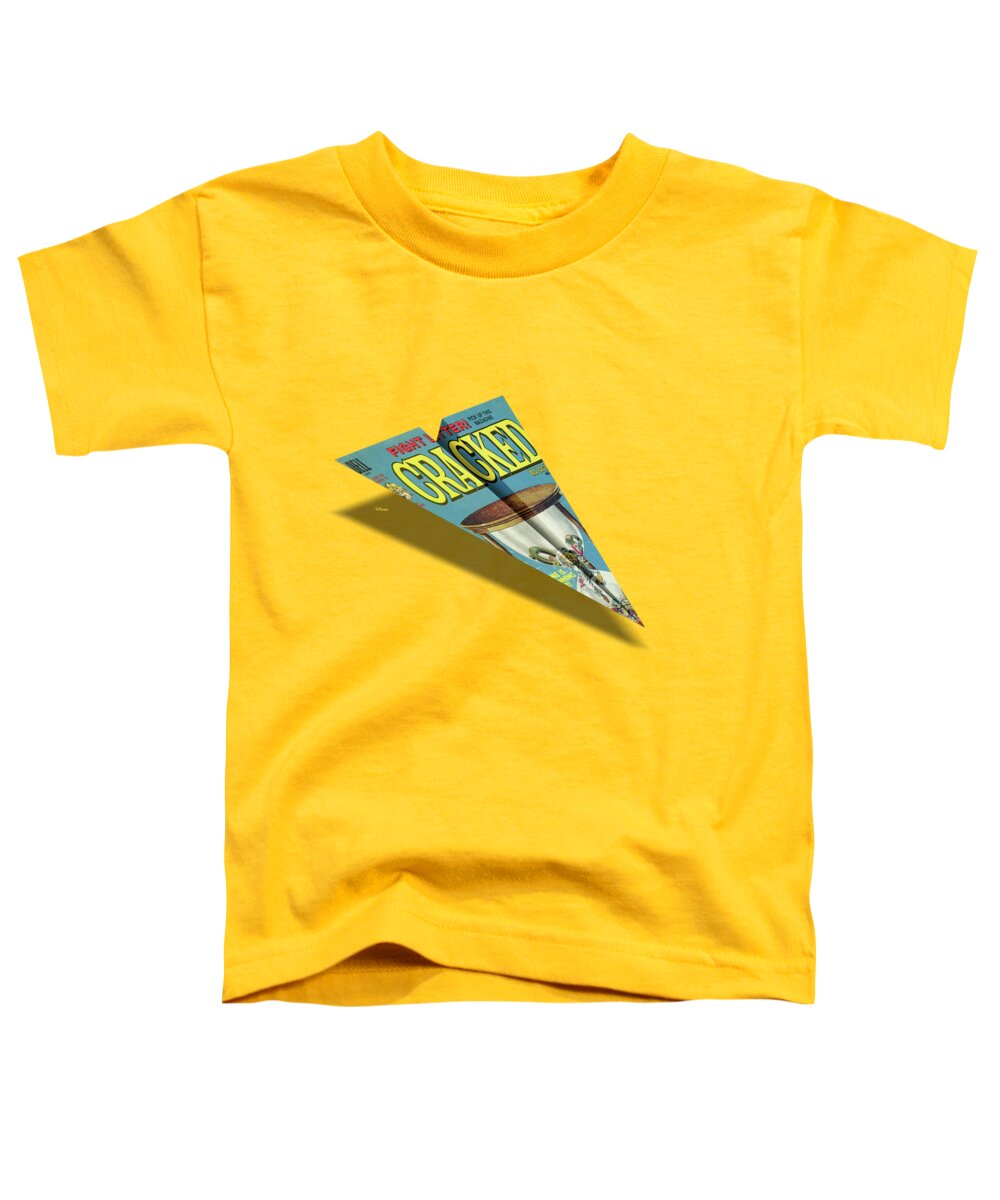 109 Toddler T-Shirt featuring the photograph 109 Cracked MAD Paper Airplane by YoPedro