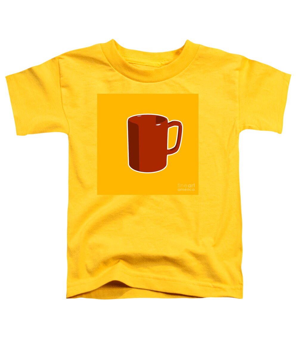 Retro Toddler T-Shirt featuring the digital art Cup of Coffee Graphic Image by Pixel Chimp