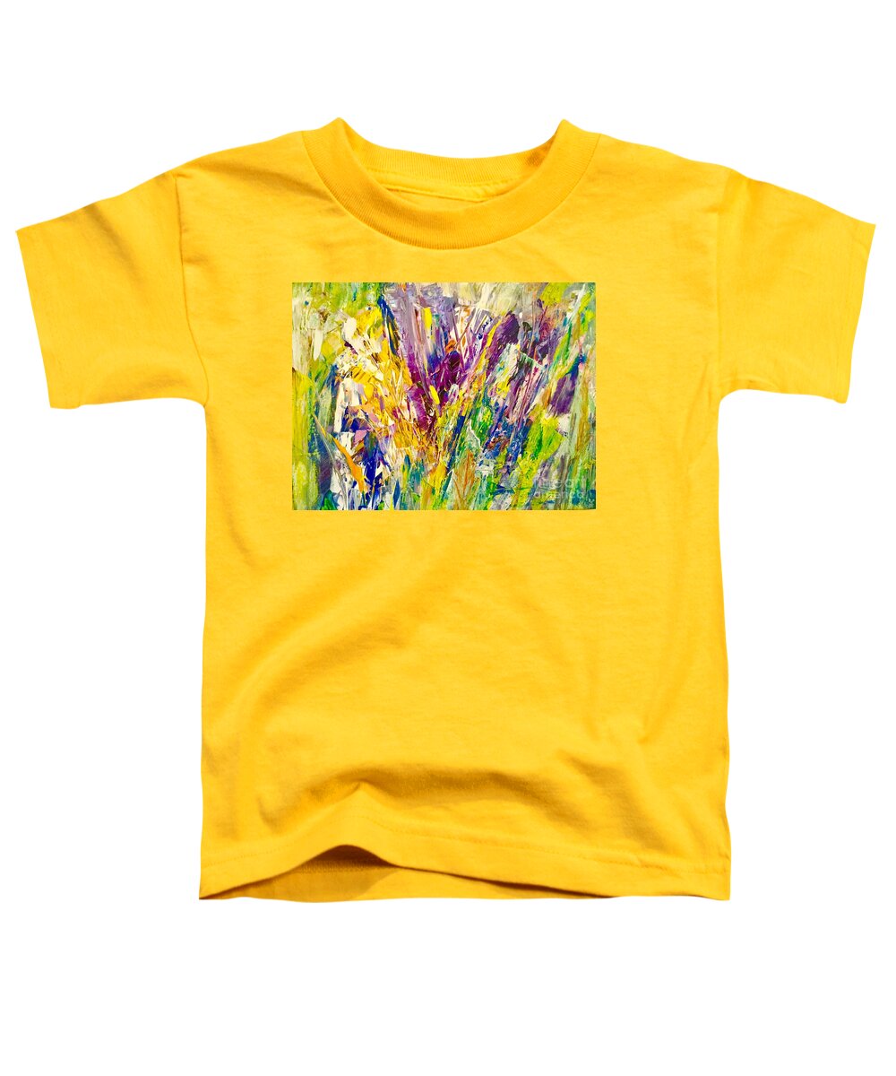 Reeds Toddler T-Shirt featuring the painting In The Marsh by Elle Justine