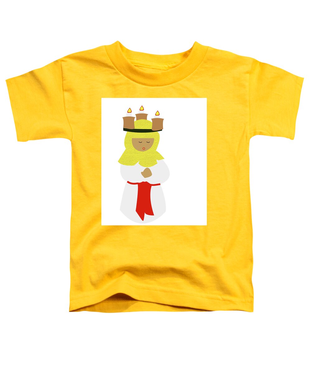 Santa Lucia Toddler T-Shirt featuring the digital art Lucia by Caroline Elgin