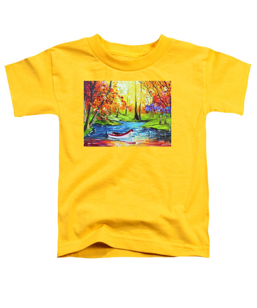 Caribbean House Toddler T-Shirt featuring the painting Panga by Kevin Brown