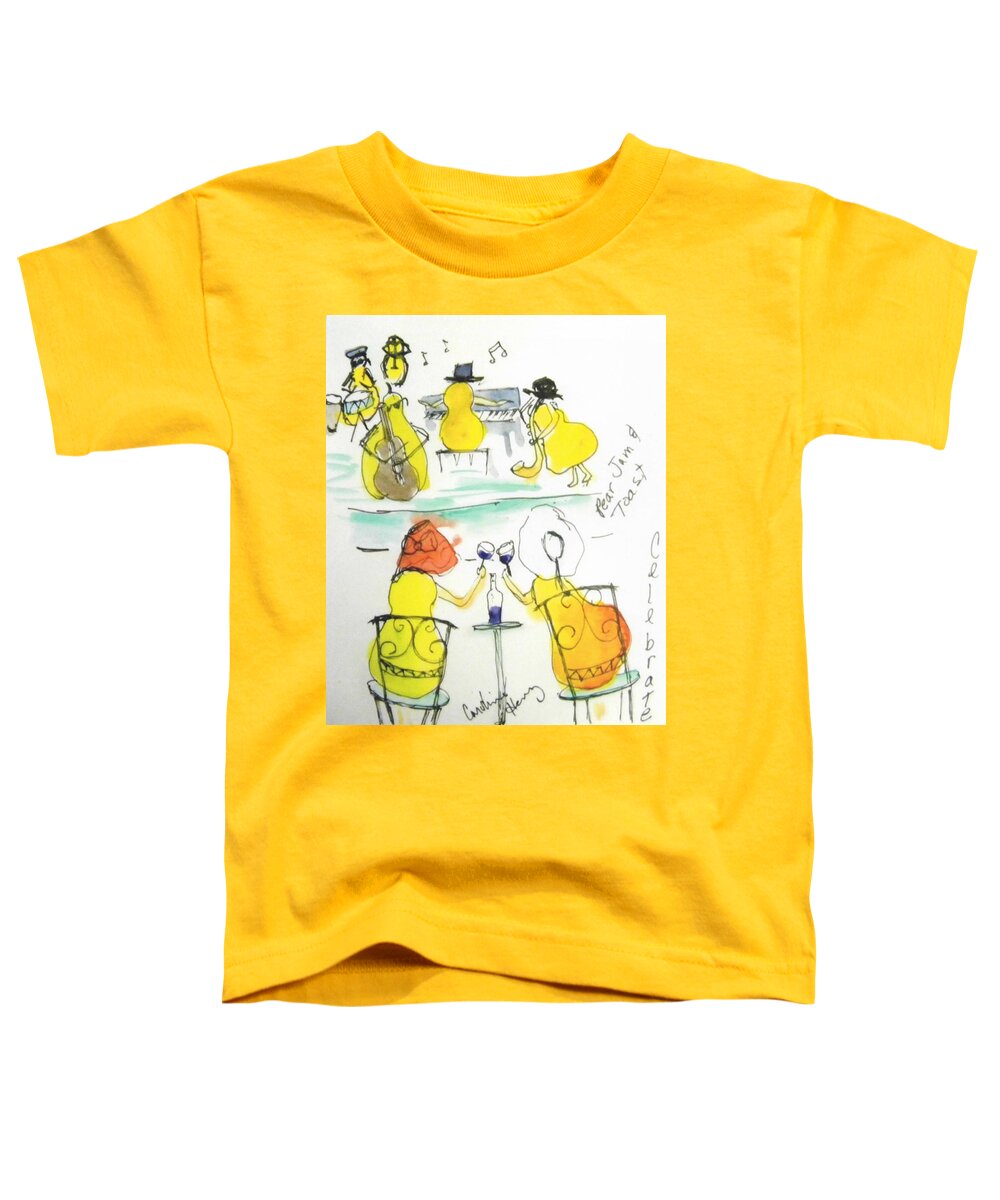 Pears Toddler T-Shirt featuring the painting Pear Jam and Toast by Caroline Henry