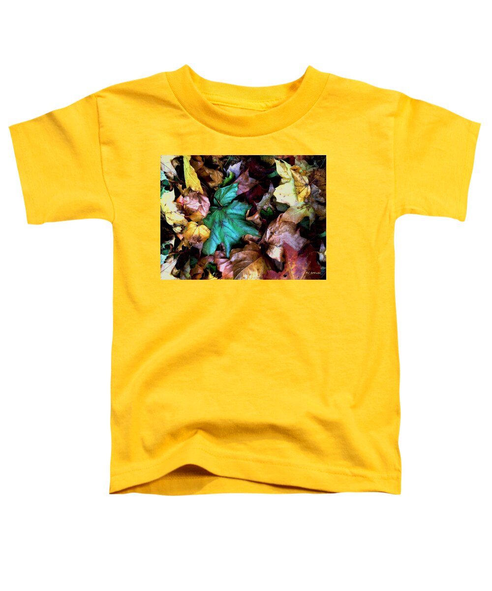 Autumn Toddler T-Shirt featuring the painting Satin Leaves by RC DeWinter